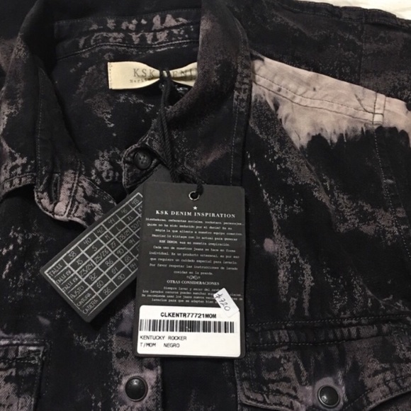 KSK Denim Tie Dye Snap Button Tie Front Sh… - Picture 7 of 7